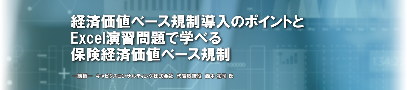 経済価値ベース規制導入のポイントとExcel演習問題で学べる保険経済価値ベース規制